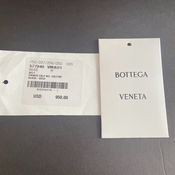 Bottega Veneta double-strap leather belt IN 100%  BLACK CALF LEATHER main image 5